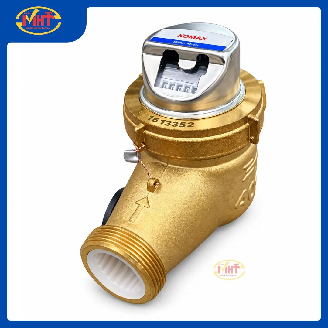 Đồng hồ nước Komax đa tia thân đồng DN20 I Minh Hoà Thành