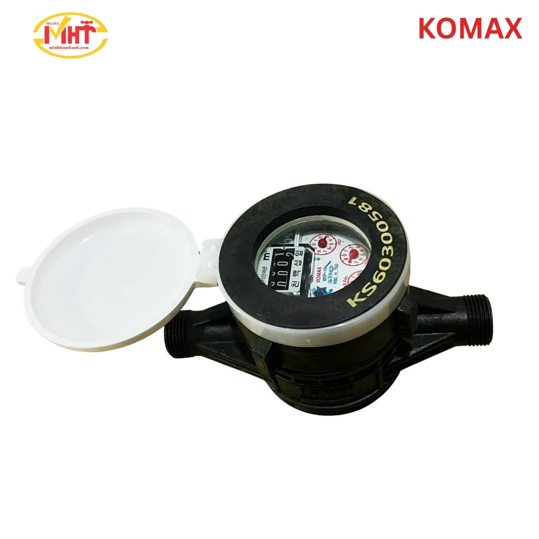 Đồng hồ nước nhựa HPDE Komax DN15 WSP