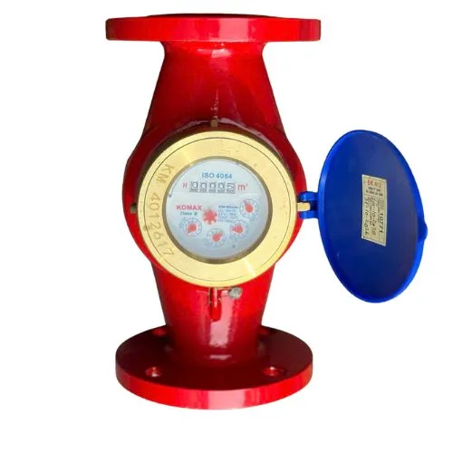 Đồng hồ TỪ nước NÓNG KOMAX lắp ngang thân GANG nối ren DN50 - Minh Hòa Thành